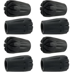 BLLNDX8피스야외워킹스틱액세서리고무슬리브배틀팁라운드하단말굽발커버미끄럼방지풋패드머드가드하이킹용130742, BLLNDX 8피스 야외 워킹 스틱 액세서리 고무 슬리