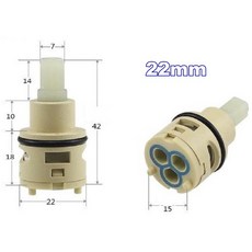 塑料柄三檔分水閥芯 陶瓷軸心 陶瓷閥 陶瓷芯 水龍頭配件 007, 直徑22mm