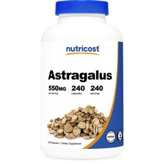 nutricost 黃耆補充膠囊 550mg, 240顆, 1罐