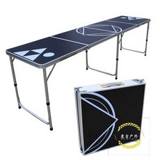 비어퐁 테이블 접이식 술게임 맥주 복불복 탁구 파티 홈파티 몽땅, LED 조명 블랙2+24볼+24컵, 1개, 상세페이지 참고