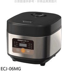 SANLUX 台灣三洋電鍋 ECJ-06MG，多功能預約定時，不沾內鍋易清洗，節能省電, 白色, ECJ-06MG