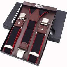 스키복 멜빵 바지 보드 스트랩 다크그레이 빨간색, 1개, 레드 트림 블랙