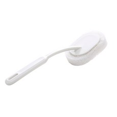 長柄海綿清潔刷 廚房浴室清潔 兩用百潔布, 本白, 1個