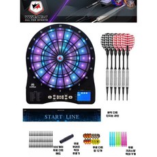 벽걸이다트판 LED 보드 게임 실내 led 벽걸이 다트판 조명, B. 컬러 다트 6개(100개 헤드)