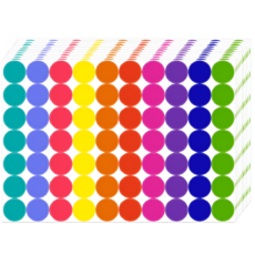 펴나나다 다용도 10종 컬러 원형 스티커 700pcs, 1세트, 혼합색상