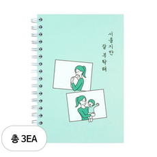 리훈 서툴지만 잘 부탁해 육아일기 노트, 민트, 3세트