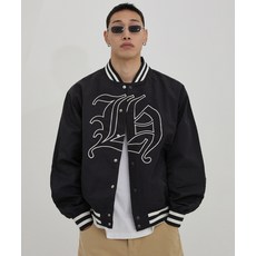 [후드후드] H 베이스볼 자켓 블랙