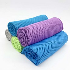 쿨타올 땀 헬스 등산 opp포장 목수건 스포츠 타월 습식, 블루, 1개