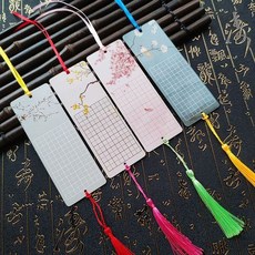 臺灣出貨 創意幼兒園許願卡吊樹卡心願卡懸掛件吊牌兒童開學祝福空白卡片紙, 寫意花鳥40張彩色絲帶和彩流蘇, 1個