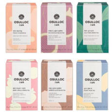 오설록 탕비실 티백 차 세트 6종 (제주순수녹차 무화과쇼콜라블랙티 마롱글라세블랙티 베리바닐라그린티 삼다꿀배티 피치캐모마일)