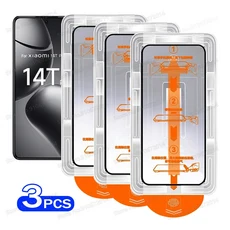 Xiaomi 14T 먼지 설치 상자 용 3PCS Pro 소유 성 코팅 스크린 보호 필름 강화, 02 For Mi 13, 01 강화유리, 01 3 Pieces