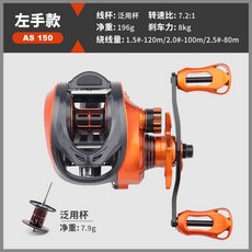 釣友俱樂部 遠投路亞水滴輪 小烏龜 7+1軸承 7.2:1速比 漁線輪, 泛用杯左手