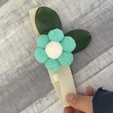 오플라 룸 뉴 플라워 커튼 클립 거실 침실 집결 수납 타이 후크 홈 텍스타일, 1개, 6. 정원에서 - 그린 - 천 끈 스타일 / 1개