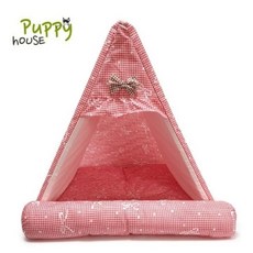 (퍼피하우스)삼각하우스 체크(레드/기본형)stu8+9SPq