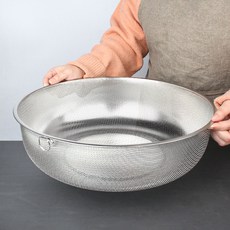 스텐 타공 채반 대형 소쿠리 채망 펀칭볼 야채 세척바구니, 1개