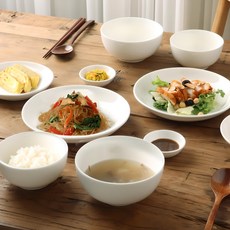 Iwayenstory碗 白色 2人餐具組 10入, 單一顏色, 5種餐具, 1個