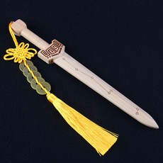 有貨桃木劍法器擺件一體無拼接虎頭劍秦長短漢劍道士劍桃木支架劍架 過爐保平安 鎮宅保平安, 回紋小號無漆長30厘米(無底座）, 1個