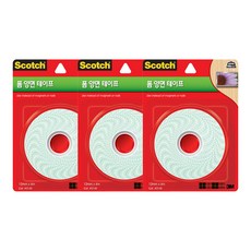 3M Scotch 泡沫雙面膠帶 2140 12mmx4m, 單色, 3片