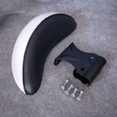 바이크 등 쿠션 등받이 전동 배달통 허리쿠션 부품, 등받이 화이트  세트