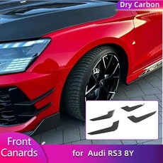 아우디 RS3 8Y 세단 스포트백 22-24년 레이싱 프론트 카나드 핀 바디 키트 프리프레그 드라이 카본 호환, 기본선택