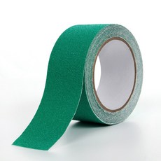 계단 바닥 미끄럼방지 스티커 노란색 검정색 경고표지 도보 보도블럭, 녹색 길이 5mx너비50mm, 1개