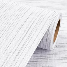 Livelynine 39.8x994cm(15.8x394인치) 네이비 블루 필 앤 스틱 벽지 다크 인디고 텍스처 풀천 벽 종이 욕실 침실 아파트용 접촉 용지 방수 비닐 랩 임차인, 화이트 그라스클로스