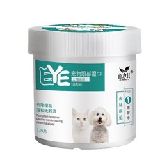 道力其 寵物眼部濕巾 貓犬通用 溫和無刺激 130片, 1個, 【犬貓通用 溫和型】加量裝130片, 130