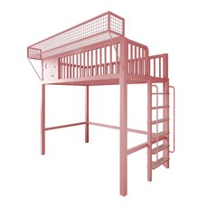 STAY 철제벙커침대 벙커침대 다용도침대 수납침대, 걸핑크 [오른쪽]