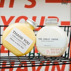 양지감로 밀크티 플라스틱 음료병 포장 컵 냉음료 PET, 1개, 1g, 300ml 소형 샤넬 병 50개 밀폐 긴 줄