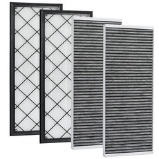 아마존평점4.5+ 미국출고 132197 NuFlySic 테슬라 모델 Y 20-24용 에어 필터 캐빈 교체 1658375-00-A 1658376-00-A 공기 흡입 필터 활성탄