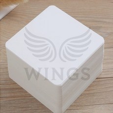 반코팅 무지 종이카드 100매(6x6cm) 미니메모카드