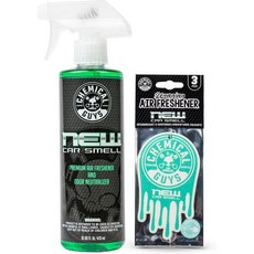 케미컬 가이즈 신차 향기 차량용 방향제 및 냄새 제거제 16액량 온스 3개 묶음의 매달기형 (차 트럭 SUV RV 집 사무실 기숙사 등용) HOL459, 새 차