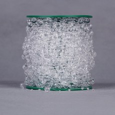 5m DIY 화환 인공 진주 비즈 체인 웨딩 장식 테이블 센터 피스 용품 신부 꽃다발 헤어 액세서리 꽃, 분명한