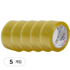 이레원 투명 박스테이프 48mm x 40m 포장용 OPP, 5개
