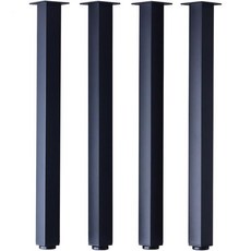 AITCH AIS TBK-S69 BK 테이블 다리 사각 세트 4개 높이 27.4인치(69.5cm) 검은색