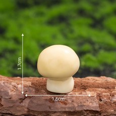 微景觀苔蘚裝飾品 - 創意仿真蘑菇DIY擺件, 仿真蘑菇實色-中號白色口蘑, 1個