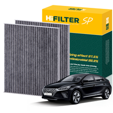 하이필터 현대 자동차 아이오닉 활성탄 에어컨필터, 2개, 아이오닉 PHEV (AE) HI-E005