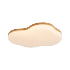 月樺燈飾 實木雲朵吸頂燈 全光譜無頻閃 智能遙控無極調光調色 臥室客廳燈 40-60cm, 40CM 4200lm 智能高亮護眼款