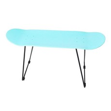 다리 테이블 롱보드 DIY 만들기 단철 야외 입문용, 1개, 블랙 프레임 블루 보드