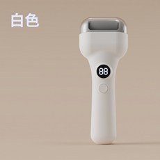 電動磨器家用電動修腳器去死皮神器數顯修腳器便攜式磨腳器, 1個, 白色3頭1600毫安電池:1