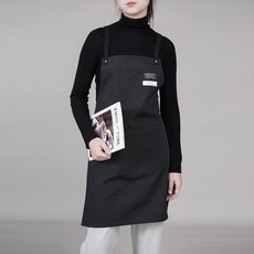 상세설명참조 바텐더 미용실 앞치마 네일샵 스커트 애견 작업 방수, 1개, 블랙 일반