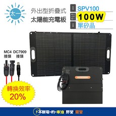 天一科技 100W雙片折疊便攜式太陽能充電板 戶外露營應急太陽能板 MC4/DC7909, 1個