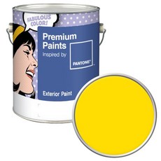 노루페인트 팬톤 외부용 실외 무광 페인트 4L, 13-0858 Vibrant Yellow, 1개