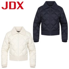 JDX 제이디엑스 24년도 이월 겨울상품 최대 세일!! 여성 다이아 퀼팅 니트 카라 다운 점퍼 X2WDVC8141