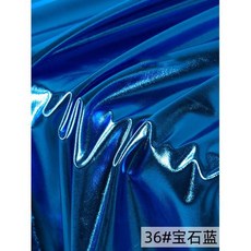 패브릭원단 4가지 방법 탄성 스판덱스 브론징 패브릭 고탄성 니트 금색과 은색하프 미터, A 36, 1개