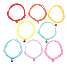 하니펫 반려동물 예쁜 얀매듭 방울 목걸이, 1개, 형광노랑