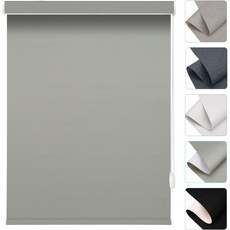 창쉐이드 맞춤 크기 코드 롤러 셰이드 차단 롤러 창문 블라인드 열 차단 기능 포함 사무실 거실 침실 주방용 간편 설치 흰색 CML