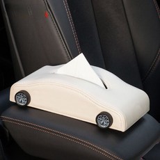 創意車載紙巾盒, 淡雅米色, 1個