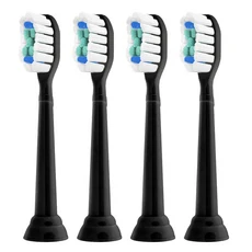 Compatible with Philips Sonicare Electric Toothbrush Replacement Heads Diamond Clean for 4100, 03 Black-4 Pcs
