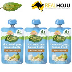 래퍼티스 가든 라이스 시리얼 배 바나나 우유, 3개